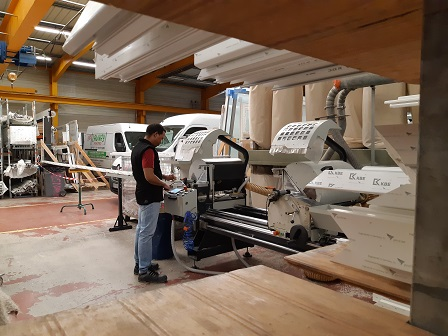 d�coupe des profil�s PVC
