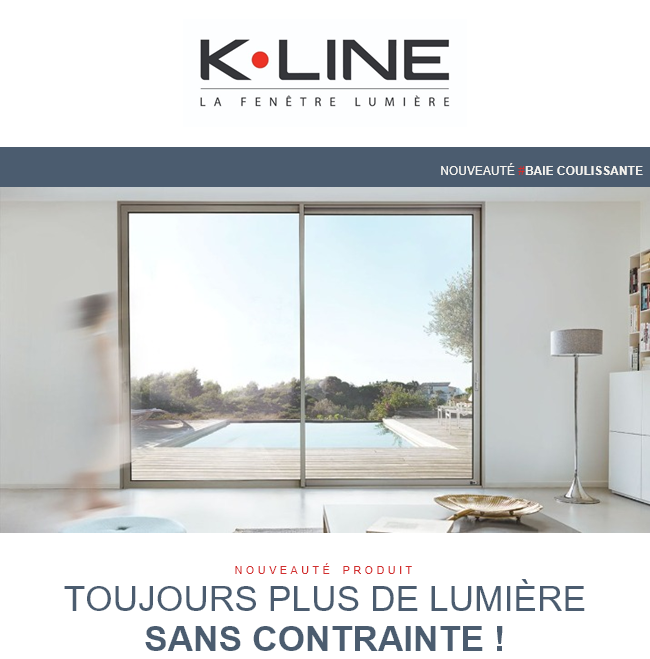 Expert r�novateur K.LINE, remplacez vos fen�tres et portes par des menuiseries aluminium